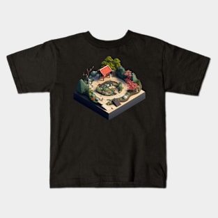 Isometric Zen Garden Kids T-Shirt